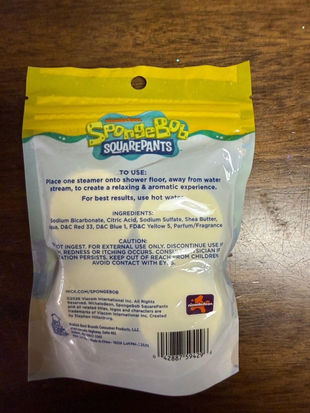 SpongeBob SquarePants Pineapple Scented Shower Steamers - Yellow Packaging - Picture 2 of 2